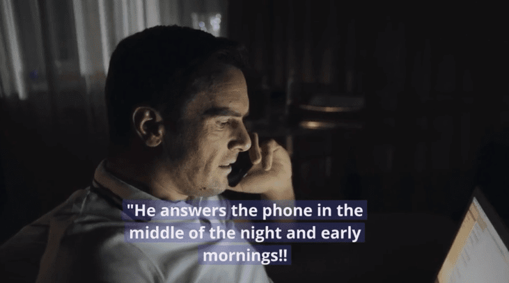 answering phone in the night