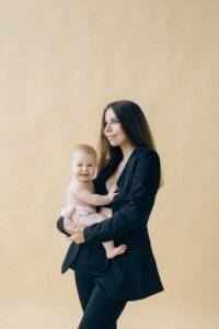 mother and smiling baby-stress